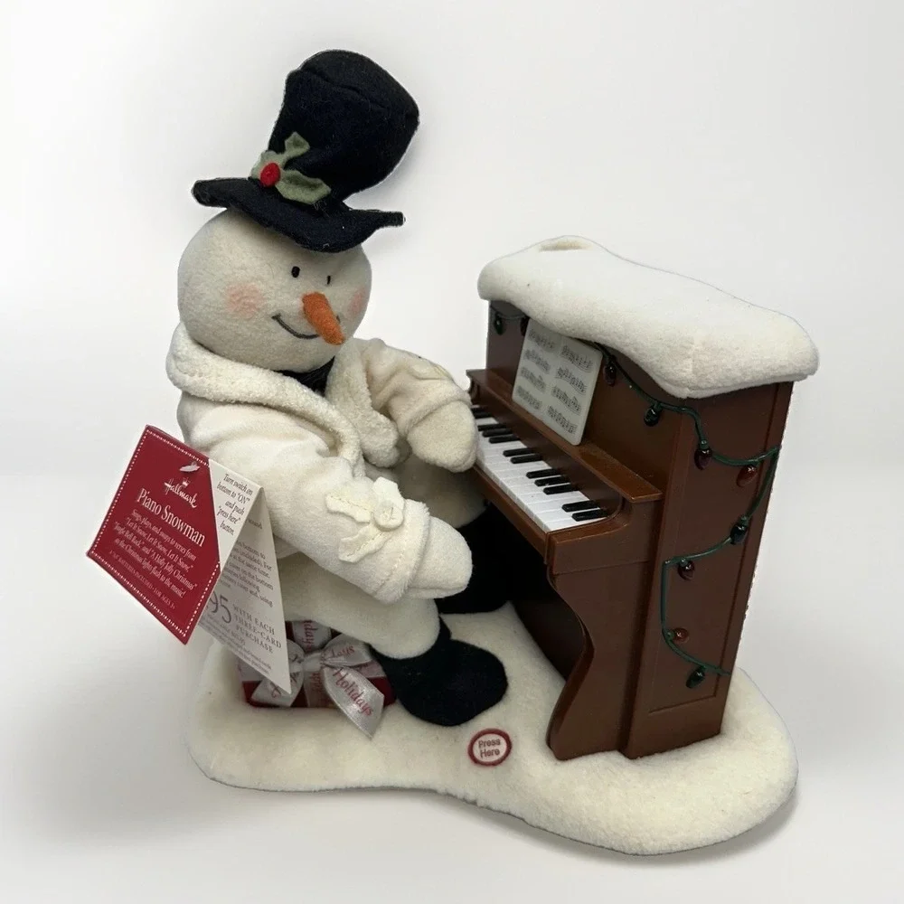 Hallmark 2005 Jingle Pals Piano Playing‎ Snowman Lights Music *No Movement *READ